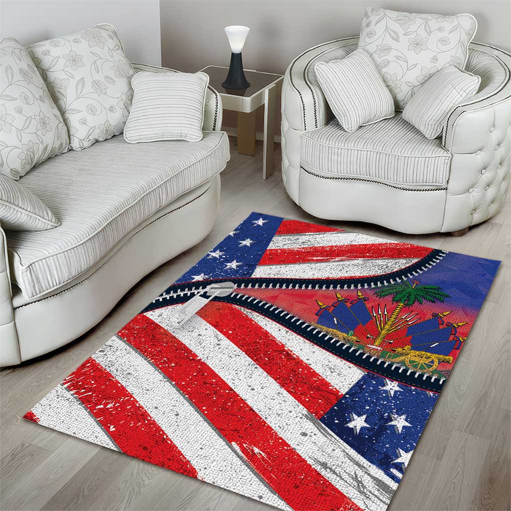 Haitian Americans Zipper Stylized Area Rug Haiti Heritage Month 2025