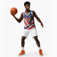 Haitian Americans Zipper Stylized Basketball Jersey Haiti Heritage Month 2025 LT01