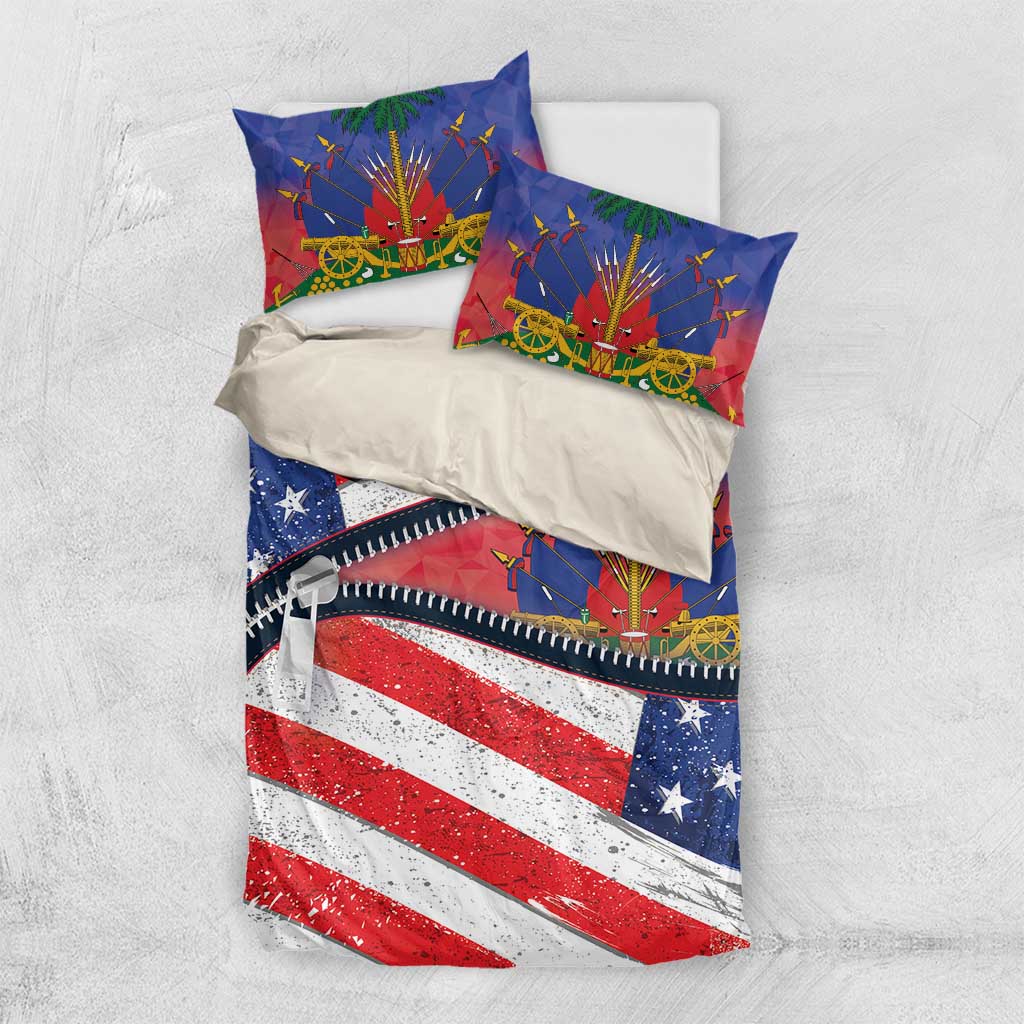 Haitian Americans Zipper Stylized Bedding Set Haiti Heritage Month 2025