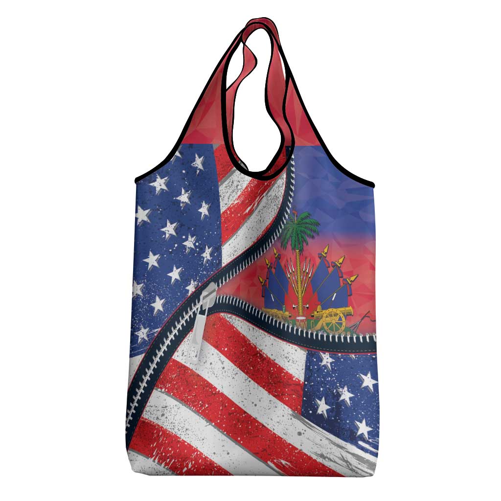 Haitian Americans Zipper Stylized Grocery Bag Haiti Heritage Month 2025