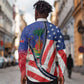 Haitian Americans Zipper Stylized Long Sleeve Button Shirt Haiti Heritage Month 2025