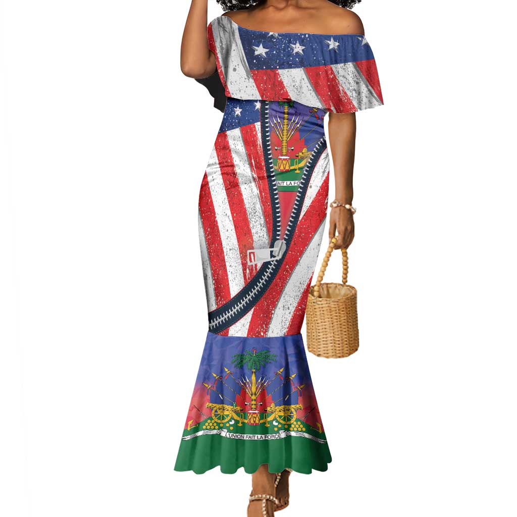 Haitian Americans Zipper Stylized Mermaid Dress Haiti Heritage Month 2025