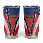 Haitian Americans Zipper Stylized Tumbler Cup Haiti Heritage Month 2025