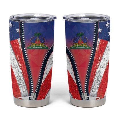 Haitian Americans Zipper Stylized Tumbler Cup Haiti Heritage Month 2025