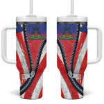 Haitian Americans Zipper Stylized Tumbler With Handle Haiti Heritage Month 2025