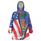 Haitian Americans Zipper Stylized Wearable Blanket Hoodie Haiti Heritage Month 2025
