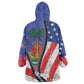 Haitian Americans Zipper Stylized Wearable Blanket Hoodie Haiti Heritage Month 2025
