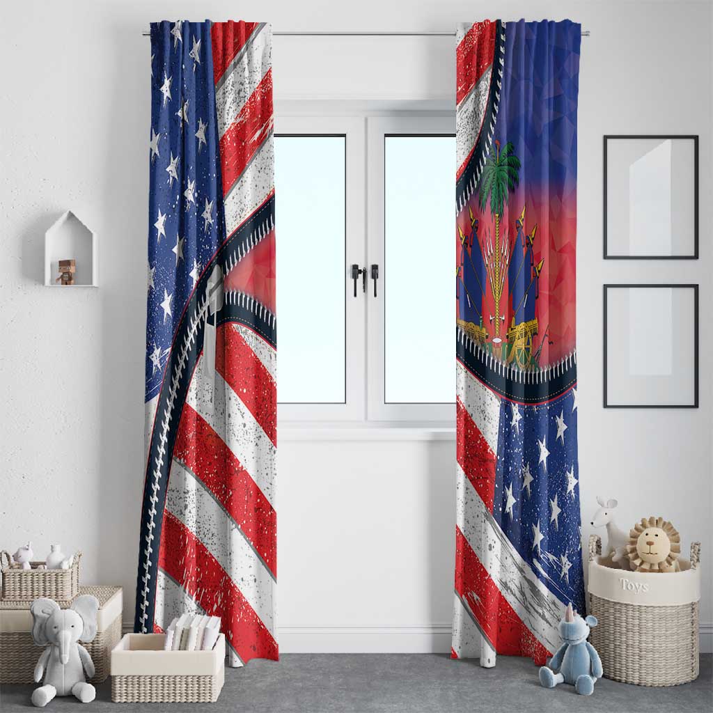 Haitian Americans Zipper Stylized Window Curtain Haiti Heritage Month 2025