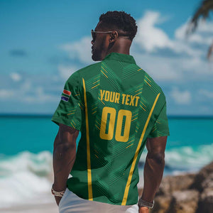 Custom South Africa Cricket Hawaiian Shirt SA Protea Woza Nawe