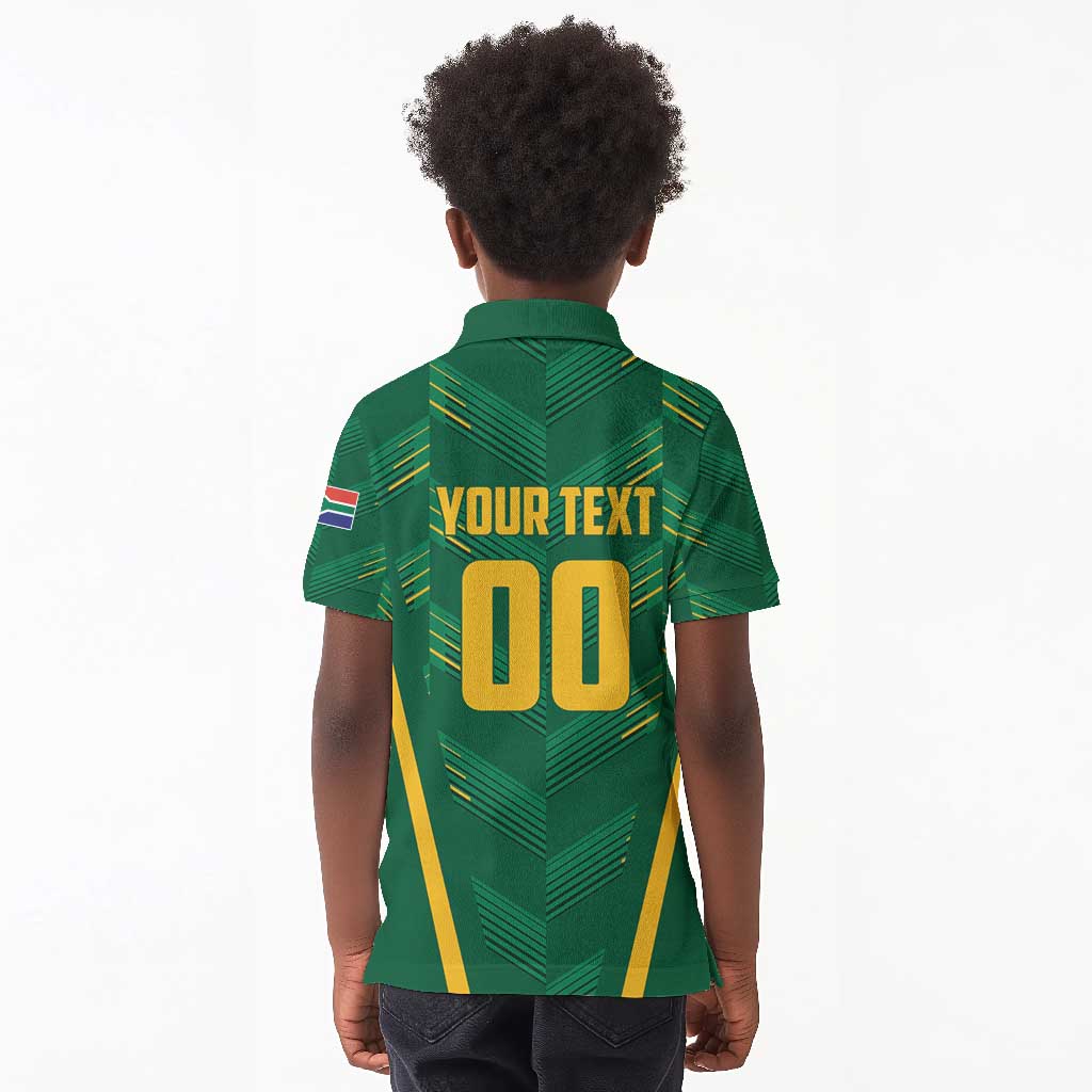 Custom South Africa Cricket Kid Polo Shirt SA Protea Woza Nawe