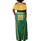 Custom South Africa Cricket Off Shoulder Maxi Dress SA Protea Woza Nawe