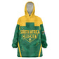 Custom South Africa Cricket Wearable Blanket Hoodie SA Protea Woza Nawe