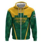 Custom South Africa Cricket Zip Hoodie SA Protea Woza Nawe