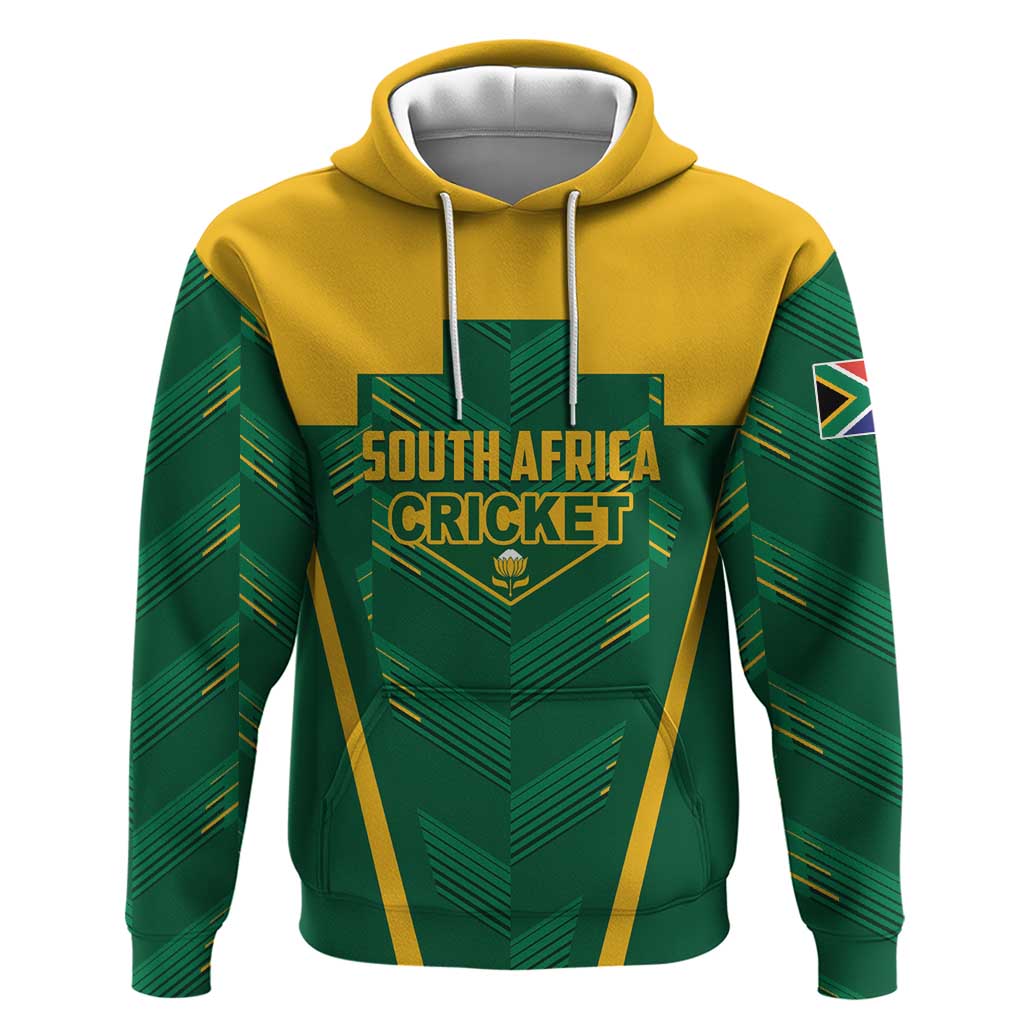 Custom South Africa Cricket Zip Hoodie SA Protea Woza Nawe