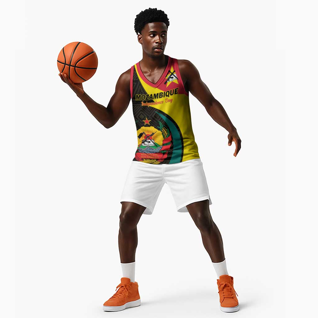 Mozambique Independence Day Basketball Jersey Muzambhiki 1975 Anniversary LT01