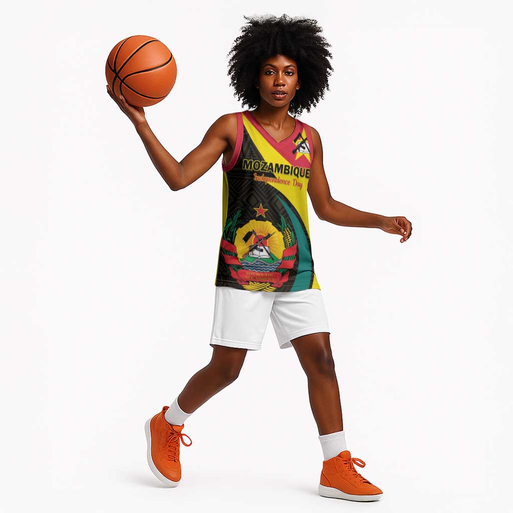 Mozambique Independence Day Basketball Jersey Muzambhiki 1975 Anniversary LT01