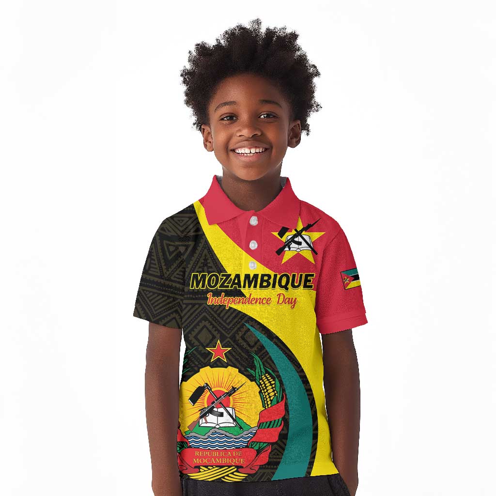 Mozambique Independence Day Kid Polo Shirt Muzambhiki 1975 Anniversary