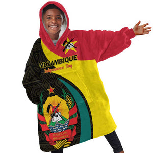 Mozambique Independence Day KId Wearable Blanket Hoodie Muzambhiki 1975 Anniversary