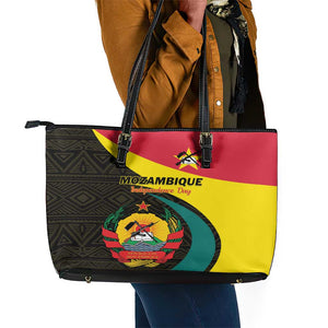 Mozambique Independence Day Leather Tote Bag Muzambhiki 1975 Anniversary