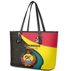 Mozambique Independence Day Leather Tote Bag Muzambhiki 1975 Anniversary