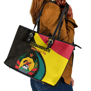 Mozambique Independence Day Leather Tote Bag Muzambhiki 1975 Anniversary