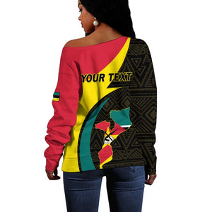 Mozambique Independence Day Off Shoulder Sweater Muzambhiki 1975 Anniversary