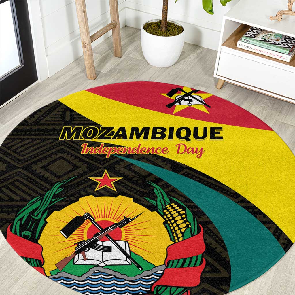 Mozambique Independence Day Round Carpet Muzambhiki 1975 Anniversary