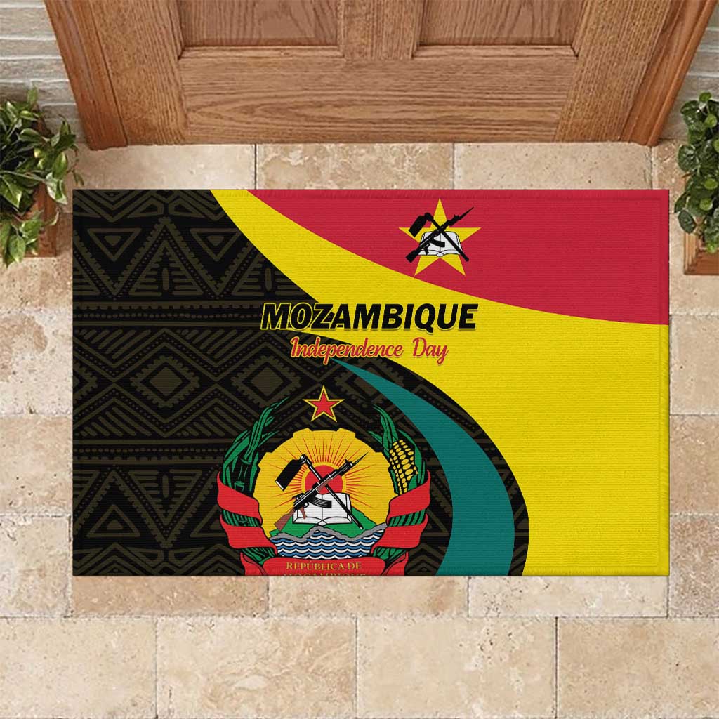 Mozambique Independence Day Rubber Doormat Muzambhiki 1975 Anniversary