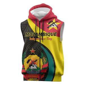 Mozambique Independence Day Sleeveless Zip Hoodie Muzambhiki 1975 Anniversary - African Pride