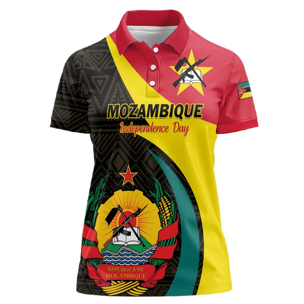 Mozambique Independence Day Women Polo Shirt Muzambhiki 1975 Anniversary