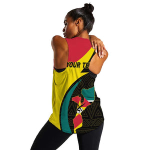 Mozambique Independence Day Women Racerback Tank Muzambhiki 1975 Anniversary