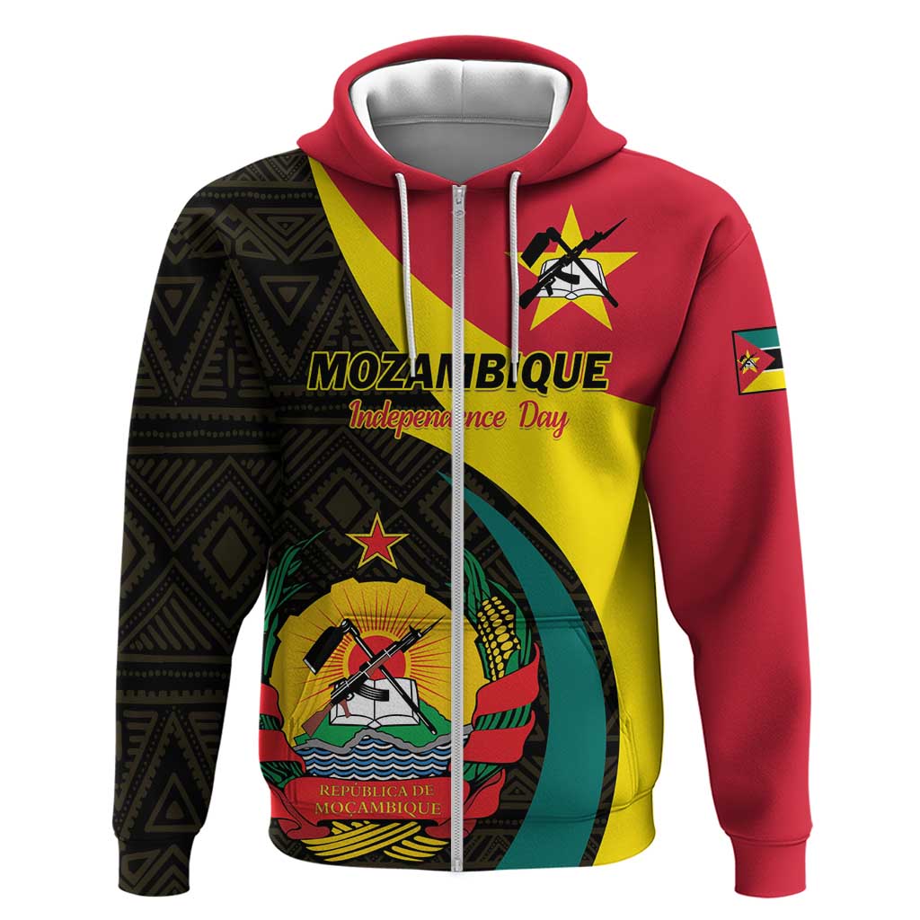 Mozambique Independence Day Zip Hoodie Muzambhiki 1975 Anniversary