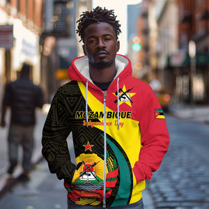 Mozambique Independence Day Zip Hoodie Muzambhiki 1975 Anniversary