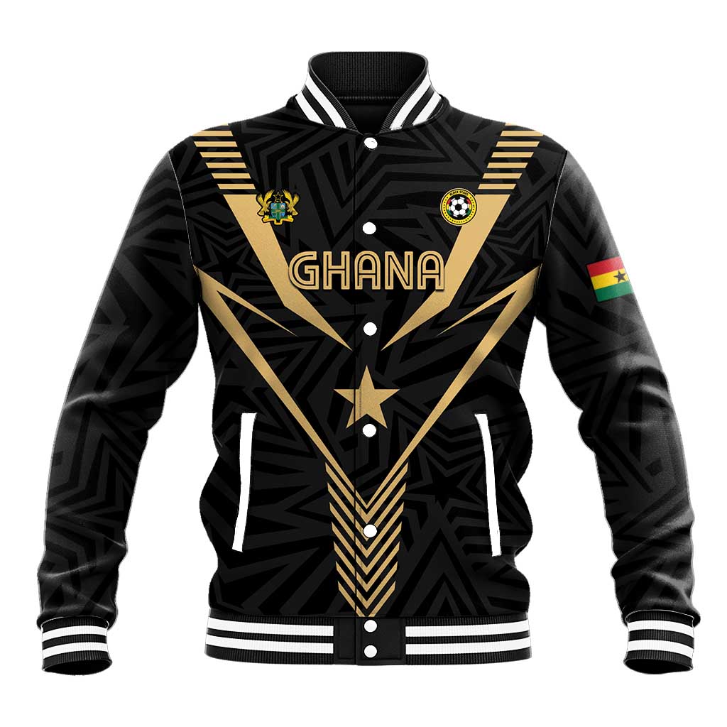 Custom Football 2026 Ghana Baseball Jacket Black Stars Rise