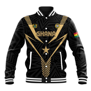 Custom Football 2026 Ghana Baseball Jacket Black Stars Rise