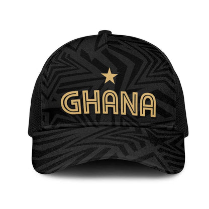 Football 2026 Ghana Baseball Net Cap Black Stars Rise