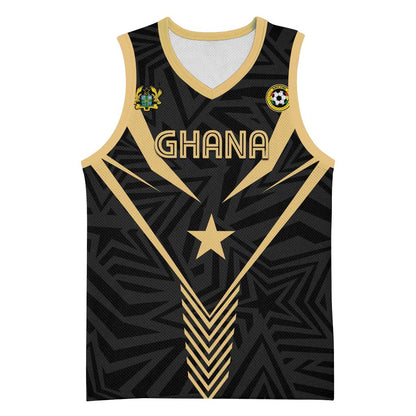 Custom Football 2026 Ghana Basketball Jersey Black Stars Rise
