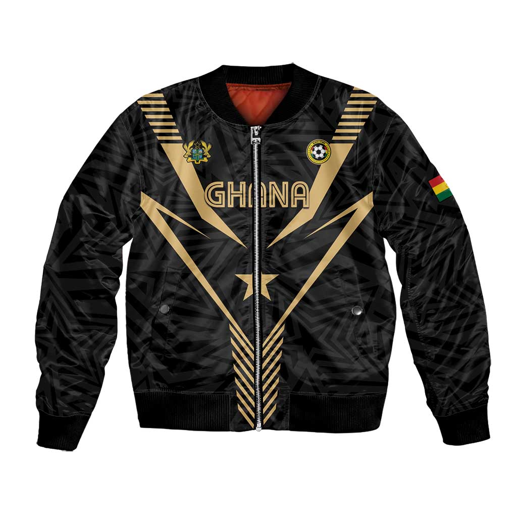Custom Football 2026 Ghana Bomber Jacket Black Stars Rise