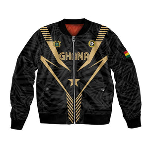 Custom Football 2026 Ghana Bomber Jacket Black Stars Rise