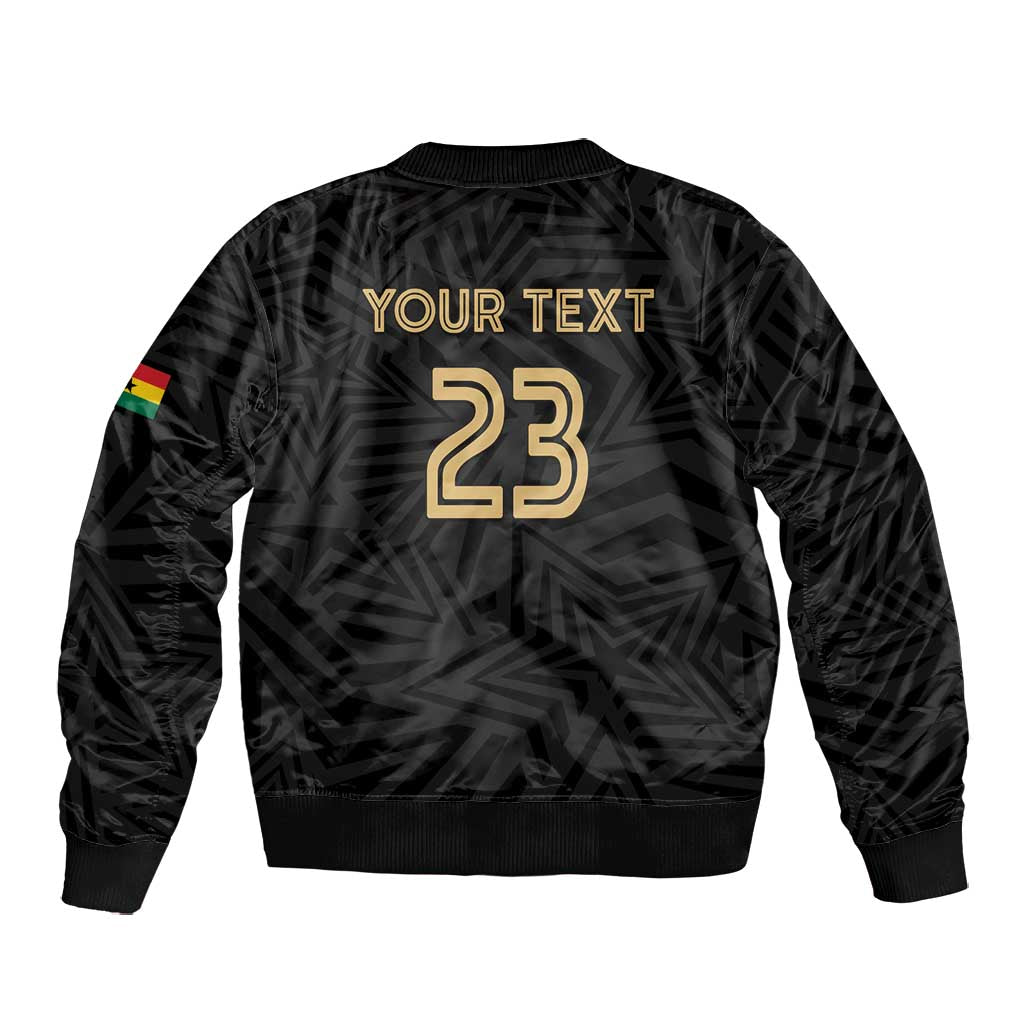 Custom Football 2026 Ghana Bomber Jacket Black Stars Rise