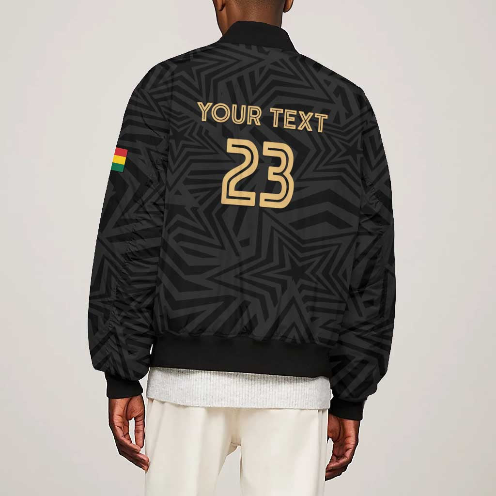 Custom Football 2026 Ghana Bomber Jacket Black Stars Rise