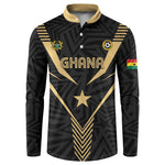 Custom Football 2026 Ghana Button Sweatshirt Black Stars Rise