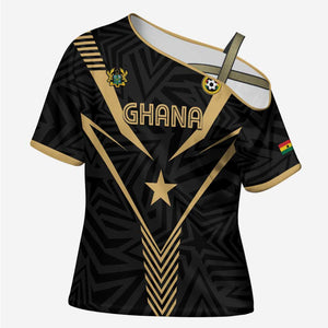 Custom Football 2026 Ghana Cross Shoulder Shirt Black Stars Rise