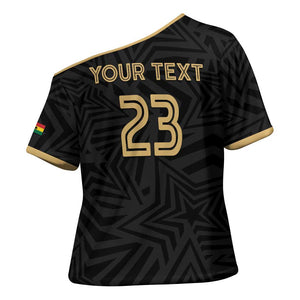 Custom Football 2026 Ghana Cross Shoulder Shirt Black Stars Rise