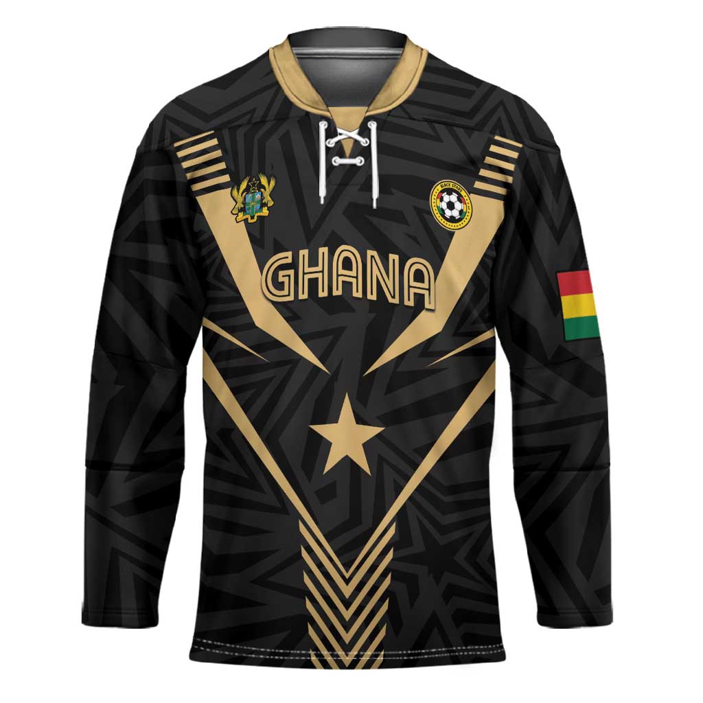 Custom Football 2026 Ghana Hockey Jersey Black Stars Rise