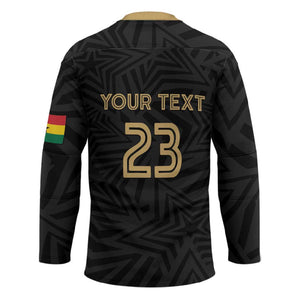 Custom Football 2026 Ghana Hockey Jersey Black Stars Rise