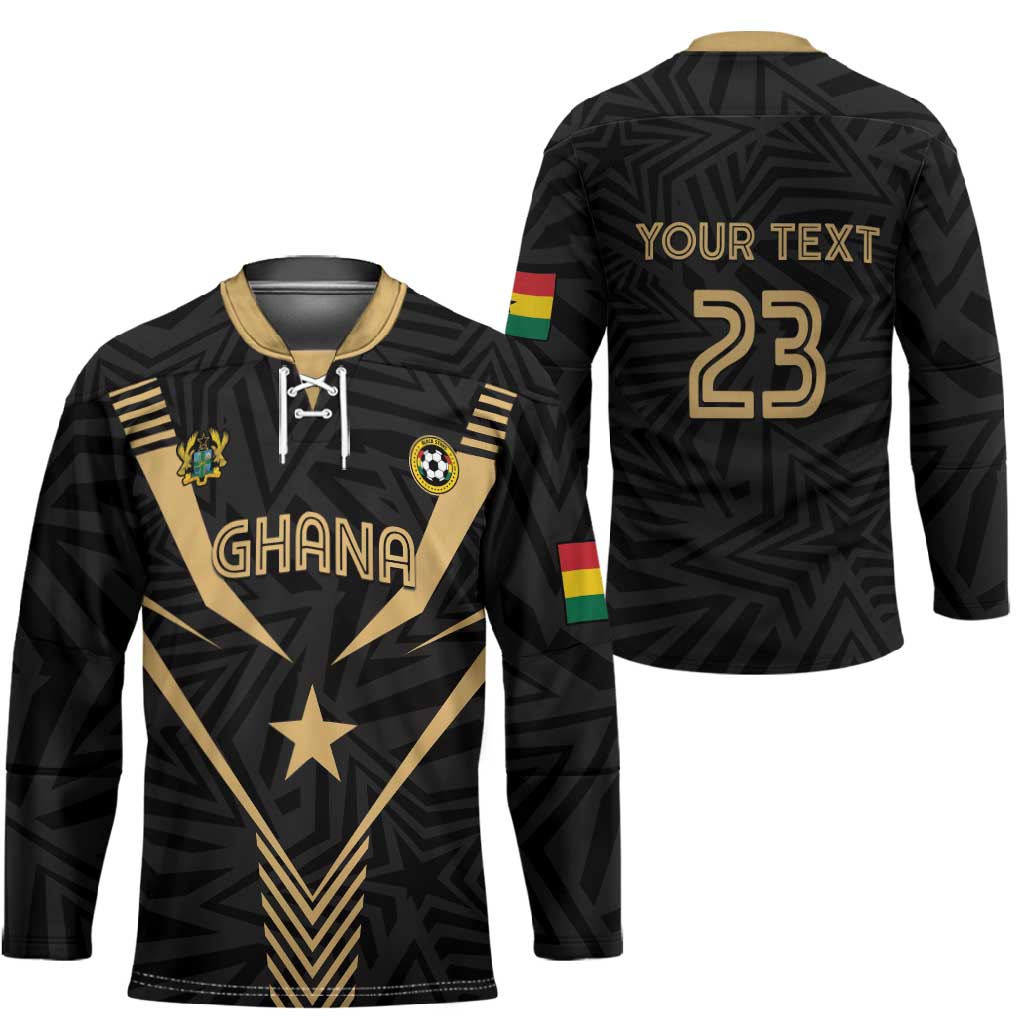 Custom Football 2026 Ghana Hockey Jersey Black Stars Rise
