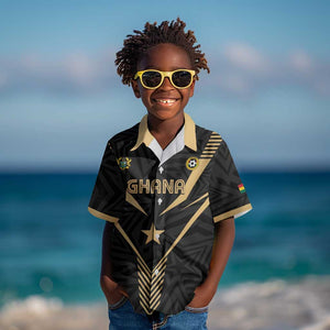 Custom Football 2026 Ghana Kid Hawaiian Shirt Black Stars Rise