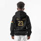 Custom Football 2026 Ghana Kid Hoodie Black Stars Rise