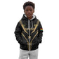 Custom Football 2026 Ghana Kid Hoodie Black Stars Rise